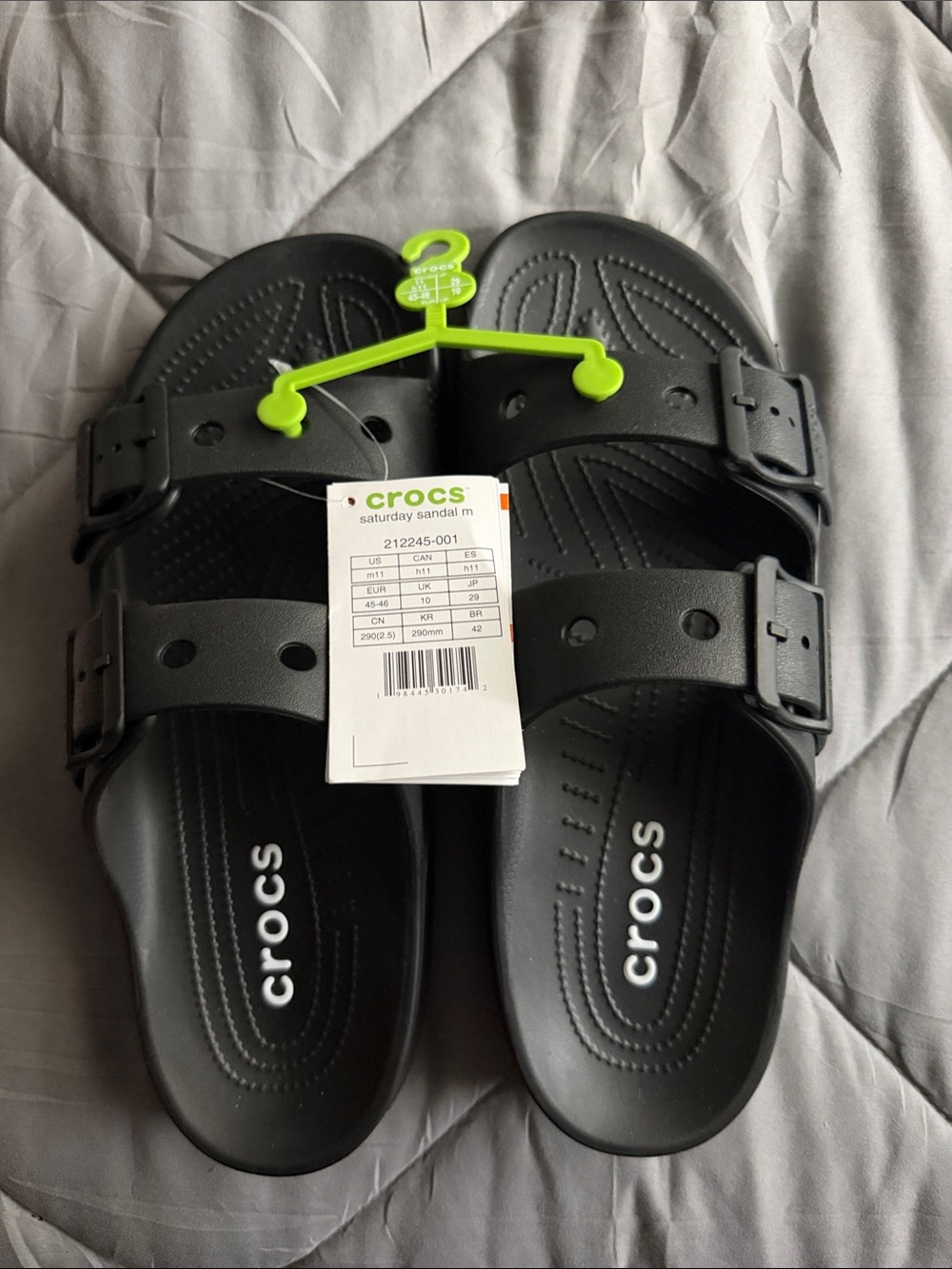 CROCS Black Dual-Buckle Slide Sandals